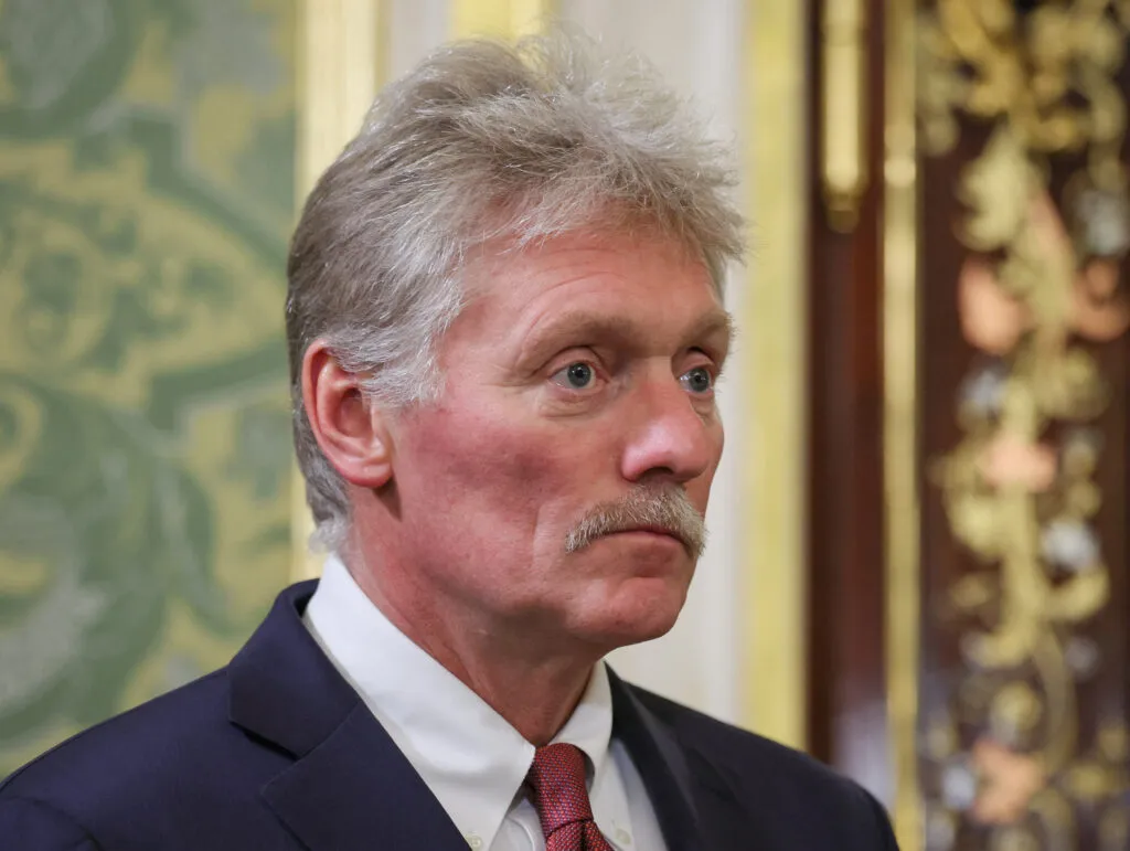 Dmitry Peskov at a Kremlin meeting