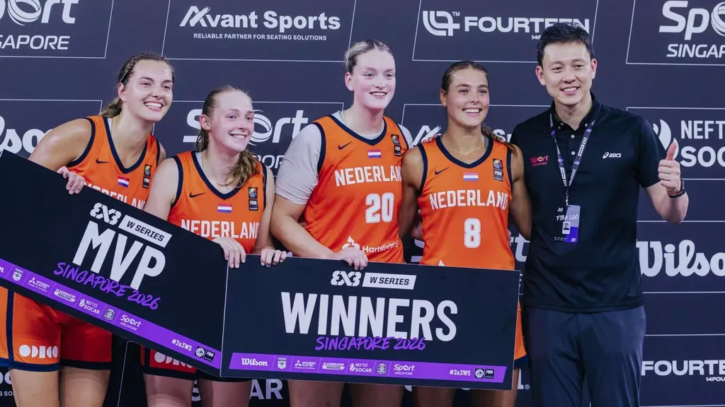 More Oranje success in 3x3 basketball: Netherlands' under-25 team wins in Singapore