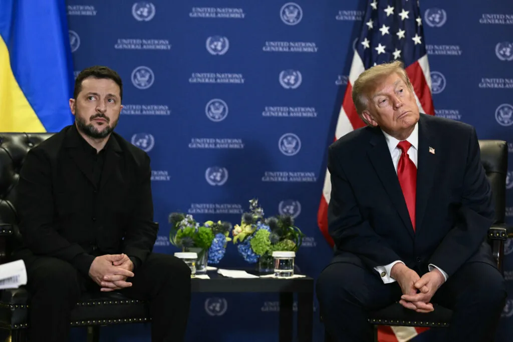 Zelenskyy at the United Nations meeting with Trump