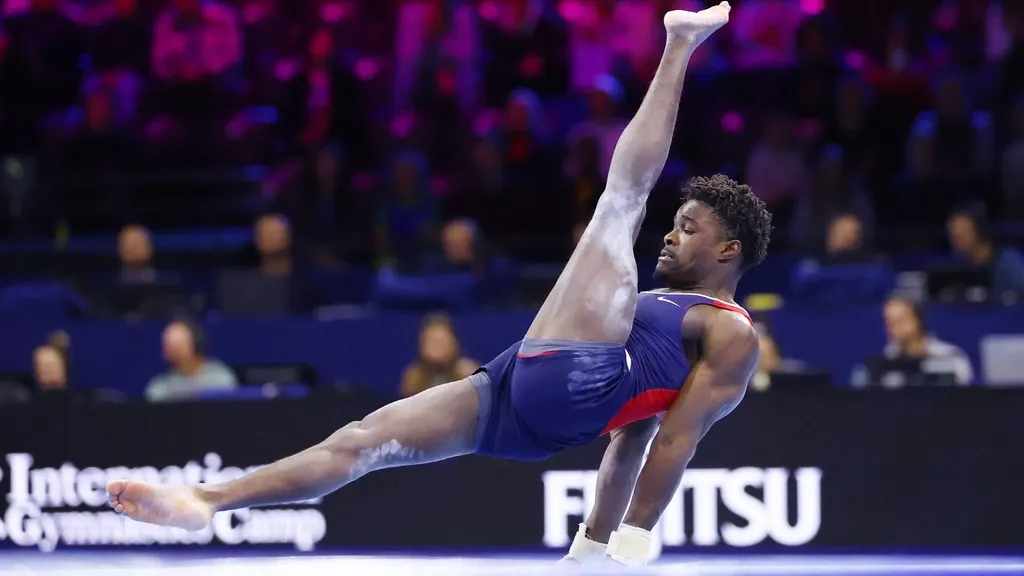 American gymnast Frederick Richard unexpectedly dethrones Jarman on floor, wins World Championship gold