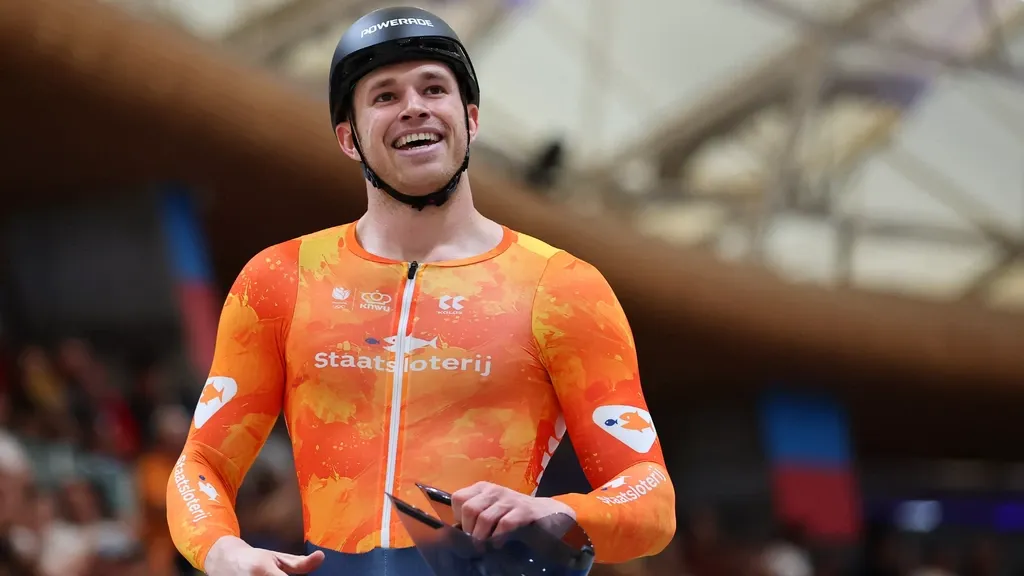 Track cyclist Lavreysen makes history with fifth world keirin title