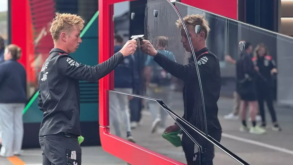 Calm before the storm: the paddock at Zandvoort is slowly getting hectic