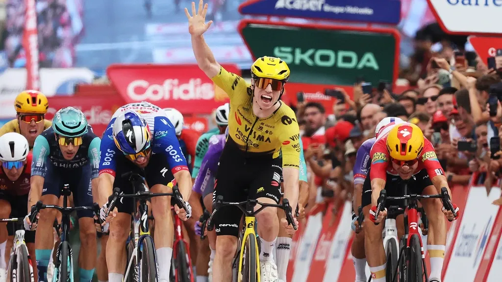 Visma rider Brennan sprints to his fifth stage win in this Vuelta